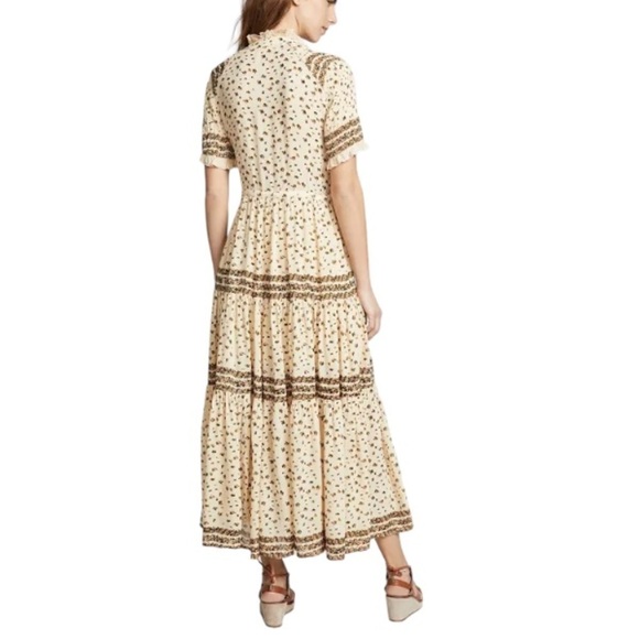 Free People Rare Feelings Maxi Dress in Neutral Cream Size Extra Small - Picture 2 of 12